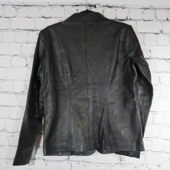 NWT - Women's 100% Genuine Lambskin Jacket Blazer - Black - Picture 5 of 5